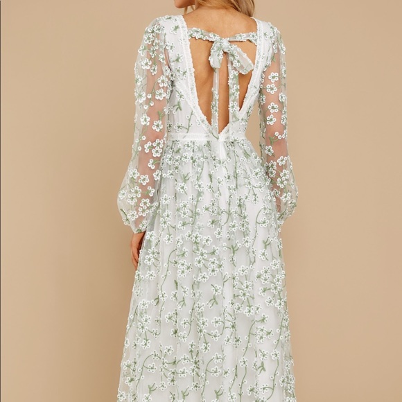 Heavenly Sights Ivory Floral Print Maxi Dress - Picture 2 of 5